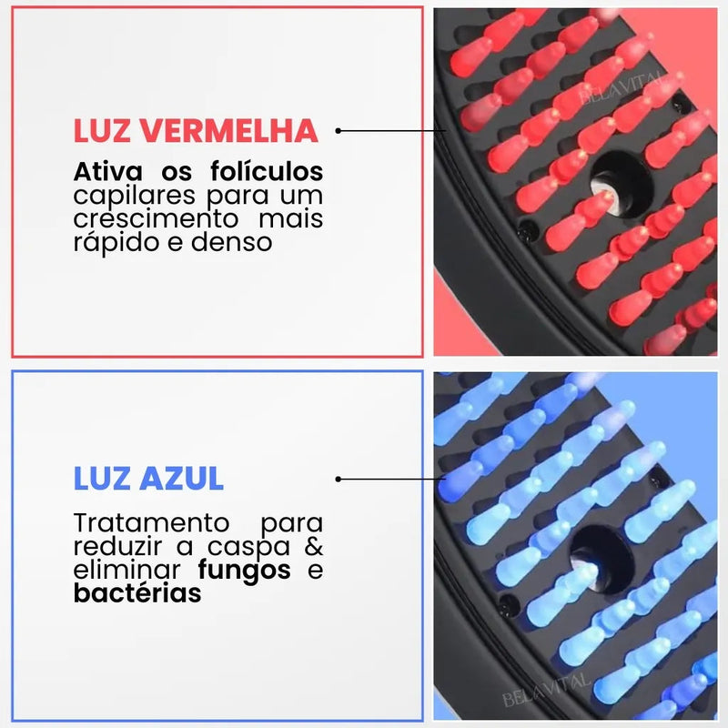 Escova de Terapia Capilar - LumiHair 4 em 1