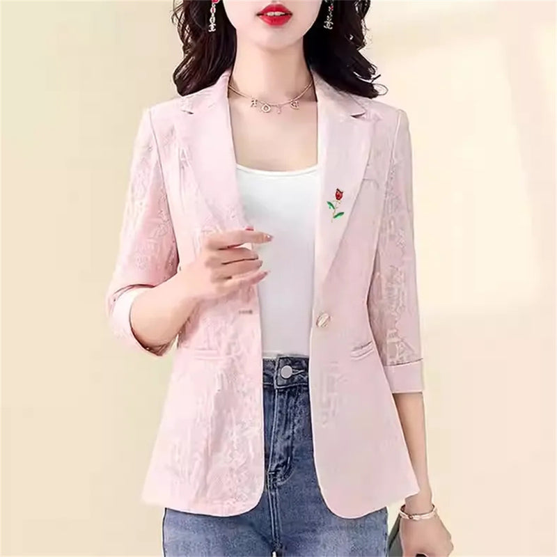 Blazer Renda Floral